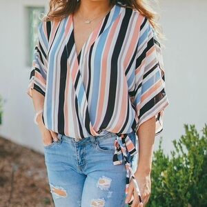 Sadie and Sage Wrap Top
